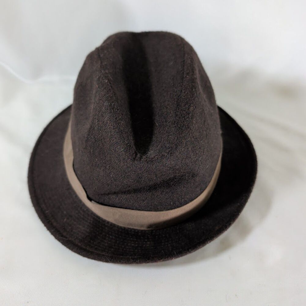 Vintage Dobbs Fifth Avenue New York Brown Fedora Hat Size 7 5/8